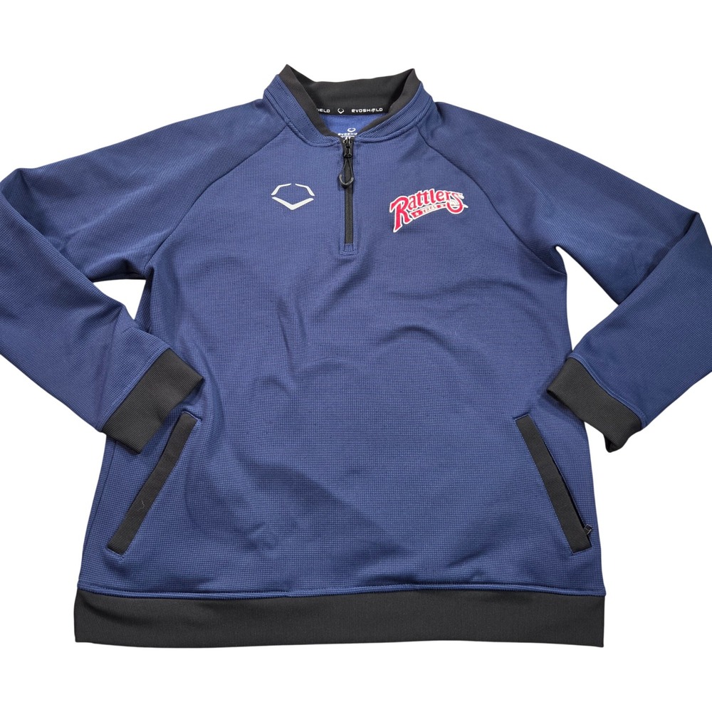 Texas Rattlers EvoShield 1/4 Zip Pullover Mens Large Navy Blue Athletic